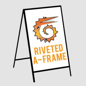 Signwrite riveted A-frame | Flatdog Design & PrintFlatdog Design & Print